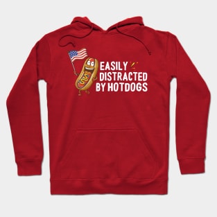 Easily Distracted By Hotdogs Hoodie